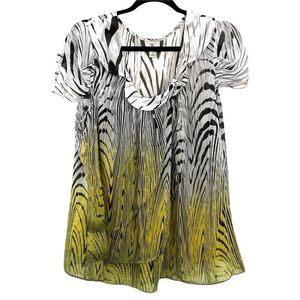 Worthington Zebra Ombré Layered Blouse 1X